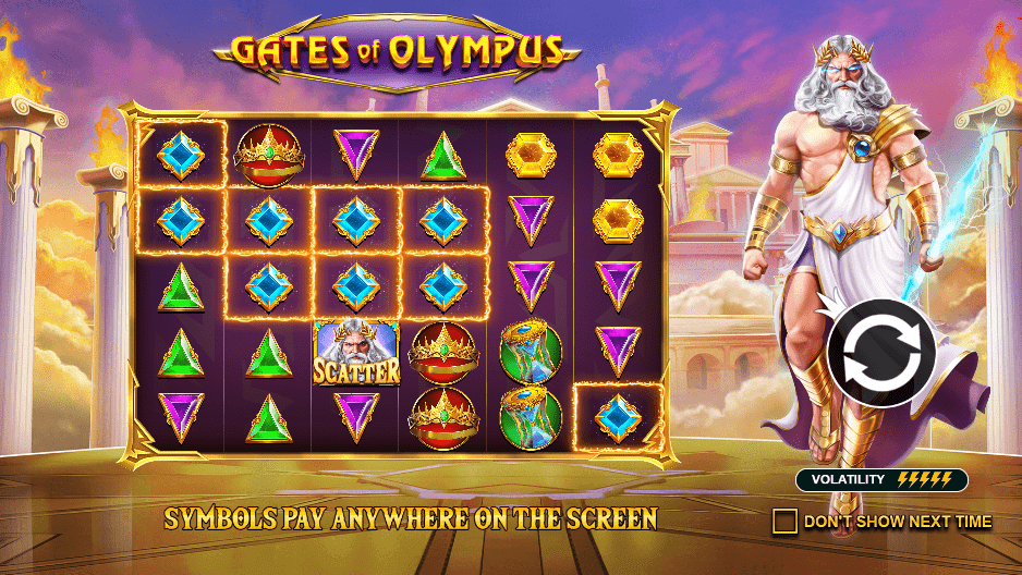 Gates of Olympus pokie at Royal Reels